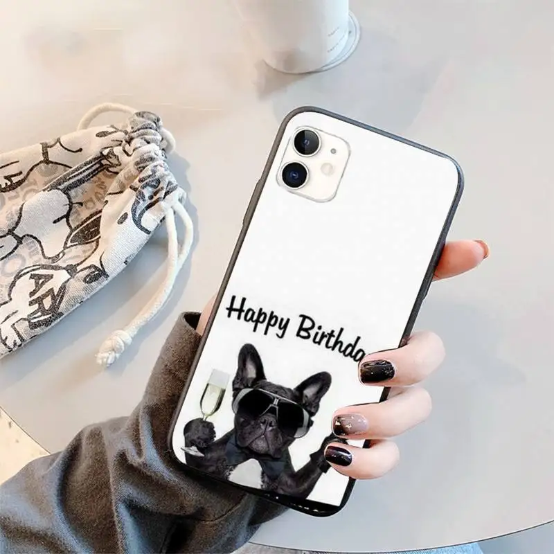 

Frenchies Pretty puppy Pug Bulldog Phone Case for iPhone 11 12 mini pro XS MAX 8 7 6 6S Plus X 5S SE 2020 XR