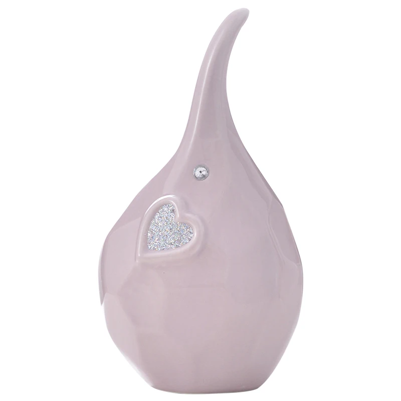 

2Pcs/Set Ceramic Elephant Animal Miniature Figurines Porcelain Crafts Home Office Desk Decoration Creative Gift