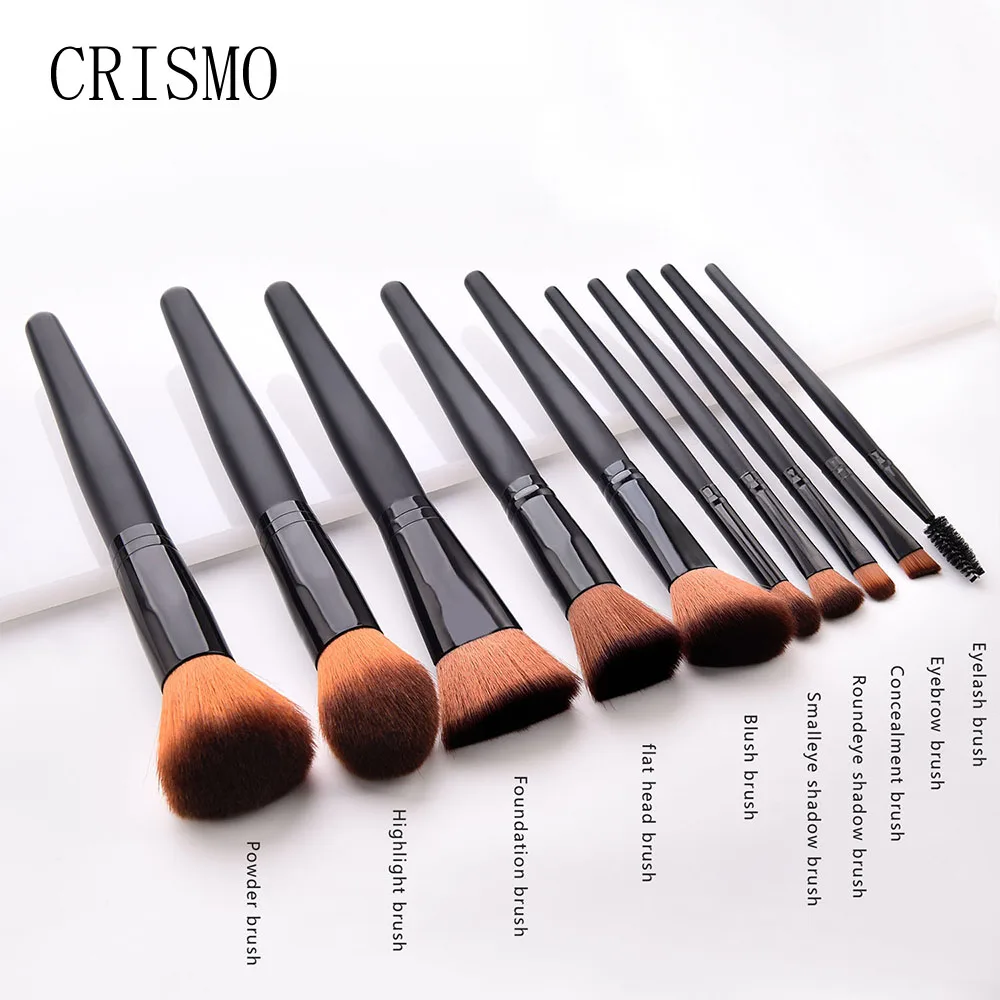 Набор синтетических кистей для макияжа 10 шт. | Красота и здоровье