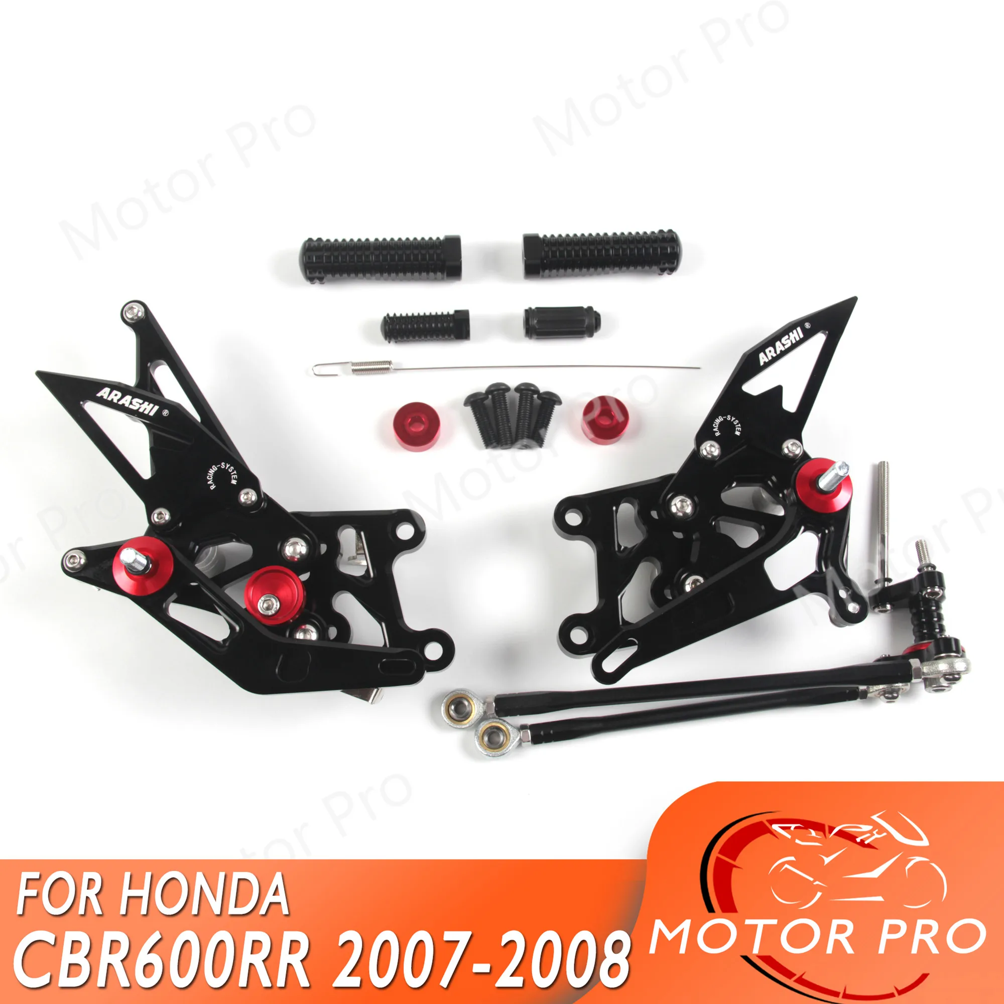 Регулируемые ножки для Honda CBR600RR 2007 2008 аксессуары мотоциклов Peg Rearsets CBR 600 RR CBR600 600RR