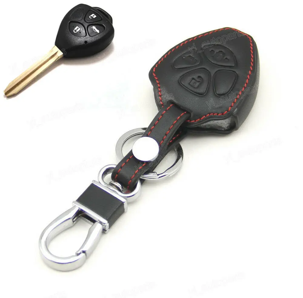 Кожаный чехол для Toyota Camry Corolla RAV4 Echo Prado Avalon Yaris дистанционный ключ с 3