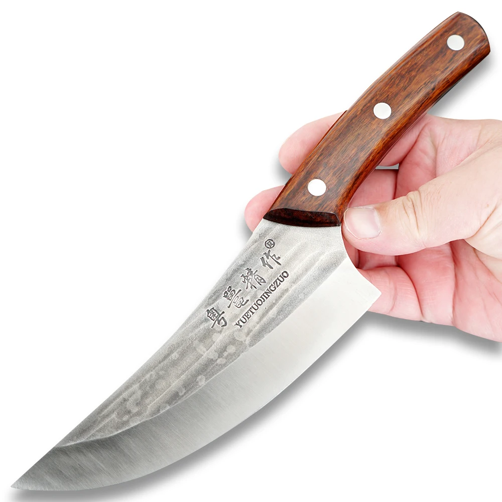

YUETUO Handmade Forged 5Cr15Mov Steel Blade Boning Knife Cleaver Knife Butcher Knife Kitchen Knives Outdoor Camping Tools YT08