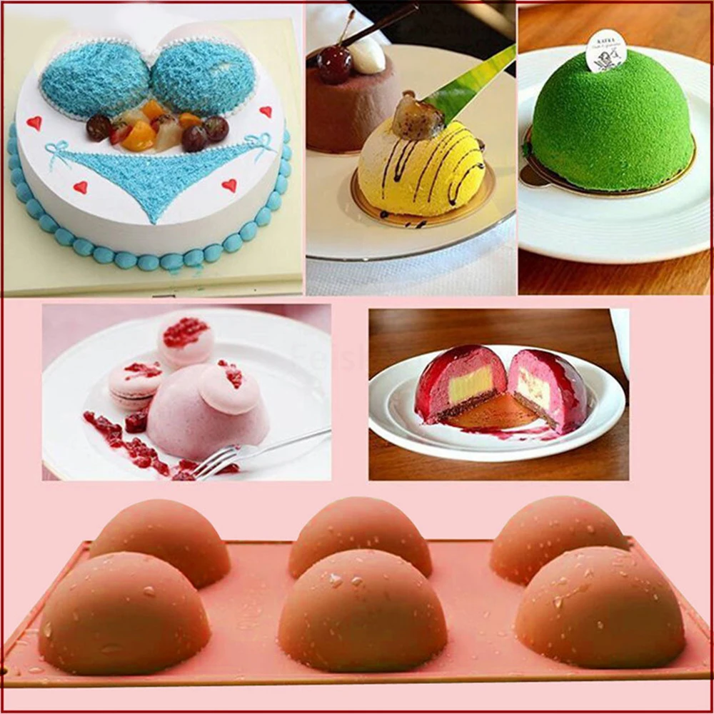 

SJ 9 Types Half Sphere/Flat Round Silicone Mold Cake Decorating Tools Silicone Mold Chocolate Cookies Sandwich Bakeware