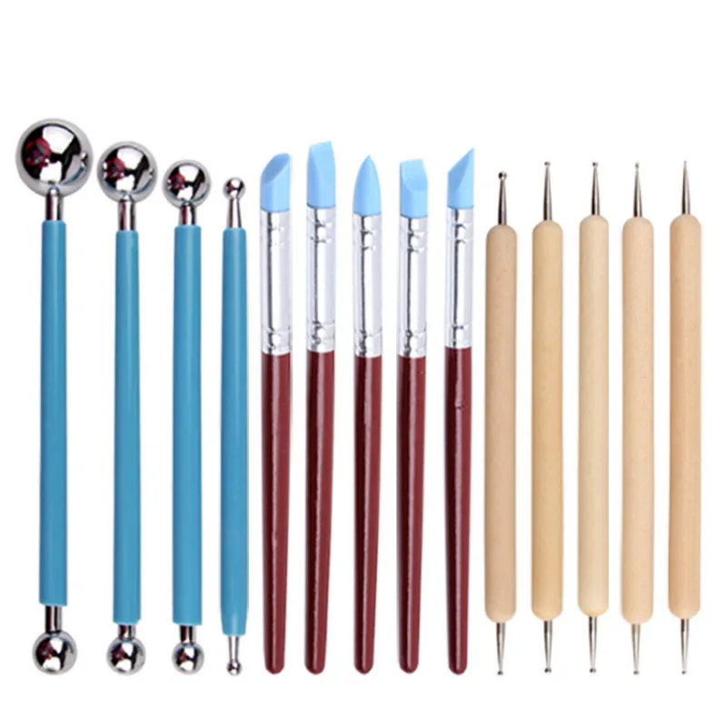 

14Pcs Arts Crafts Clay Sculpting Tools Set Pottery Carving Tool Set Pottery &amp Ceramics Wooden Handle Modeling Clay Tools
