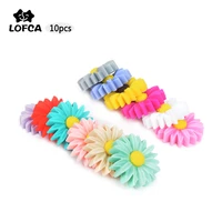 lofca 10pcs baby silicone daisy clip baby oral care pacifier clip holder baby silicone teether clip pacifier chain accessories
