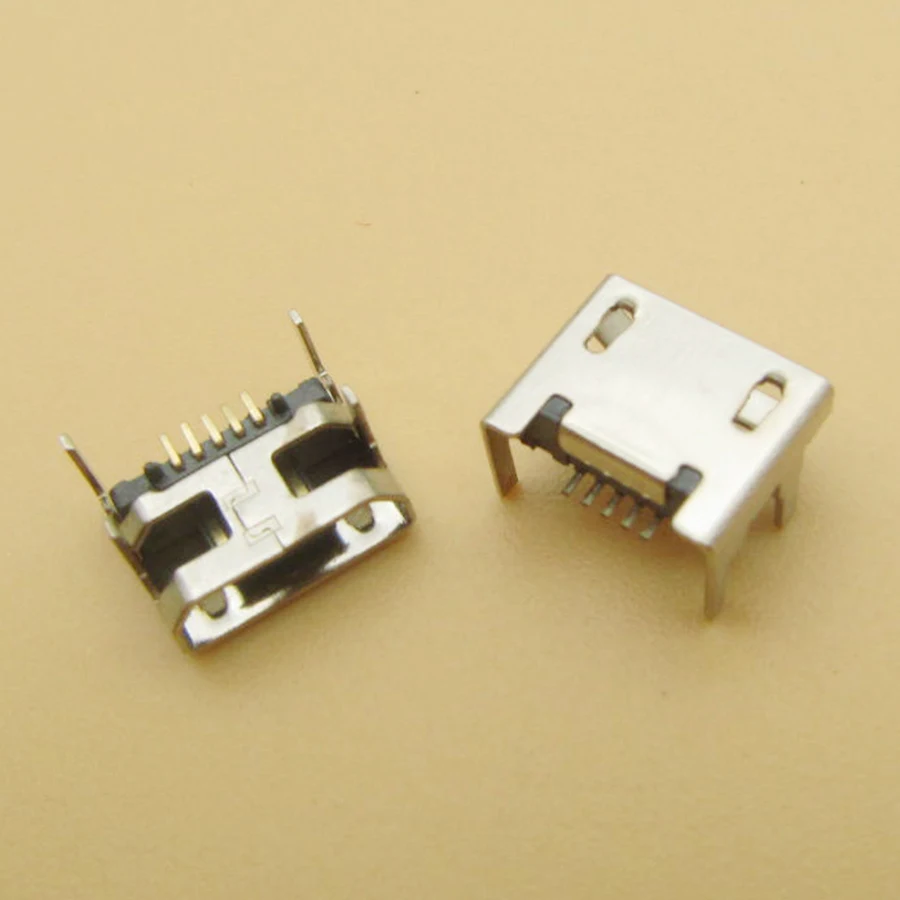50 шт. разъемы Micro USB 5-контактный разъем usb 4 фута 5 контактов konektor mikro ekor pengisian