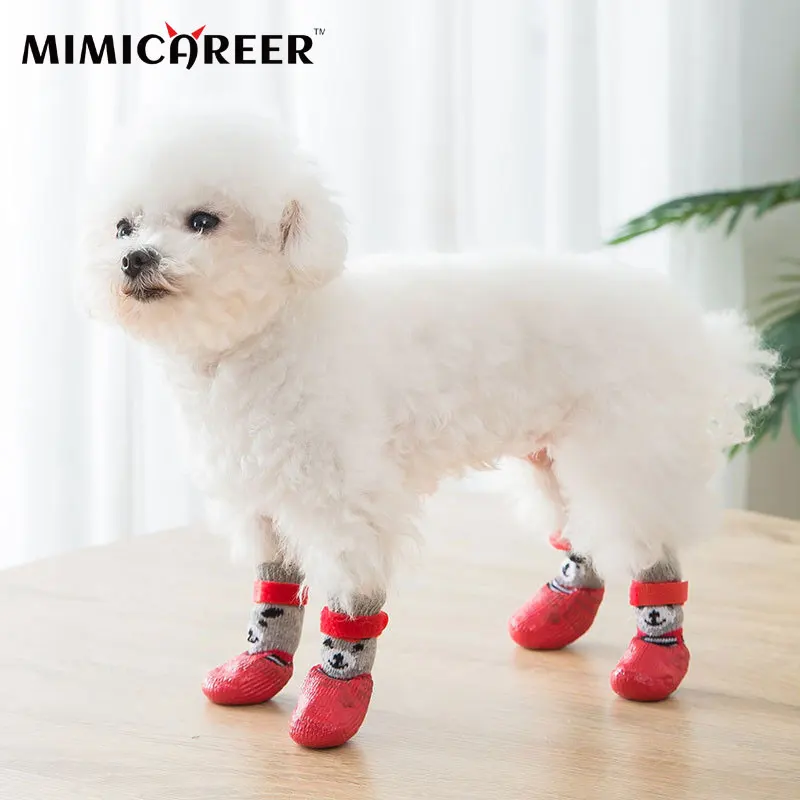 

Puppy Shoes Socks Dog Shoes Waterproof Anti-Slip Portably Softed Warm Small Cat Dog Rainy Snow Booties Socks Pet Supplies