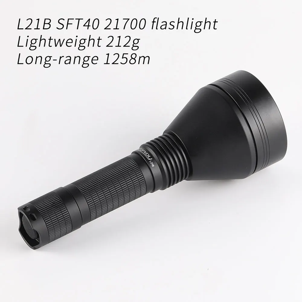 Вспышка светильник колонна L21B с SFT40 Led Фонари высокий мощный 21700 флэш-фонарь вес