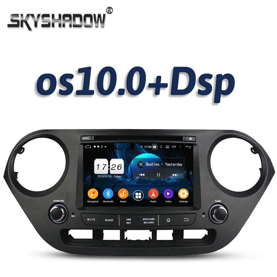 DSP для Hyundai I10 2014 2015 Android 9. 2 Гб ОЗУ 16 4 ядра автомобильный dvd плеер GPS карта RDS радио wifi