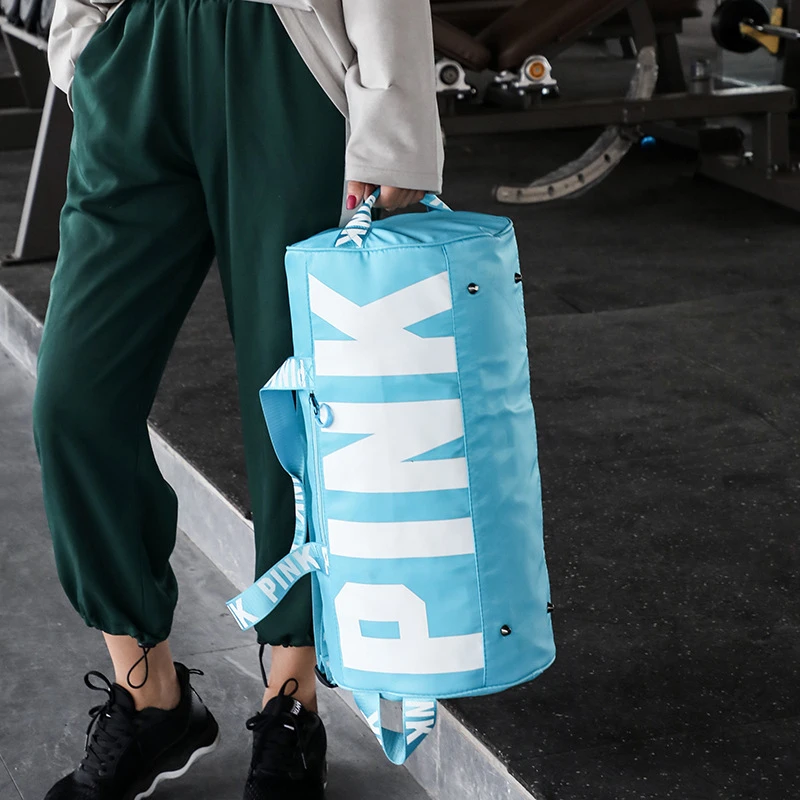 Fashion Women's Sports Gym Bag Printing PINK Portable Single Shoulder Bag Large Capacity Storage Handbag Golf Supplies Equipment