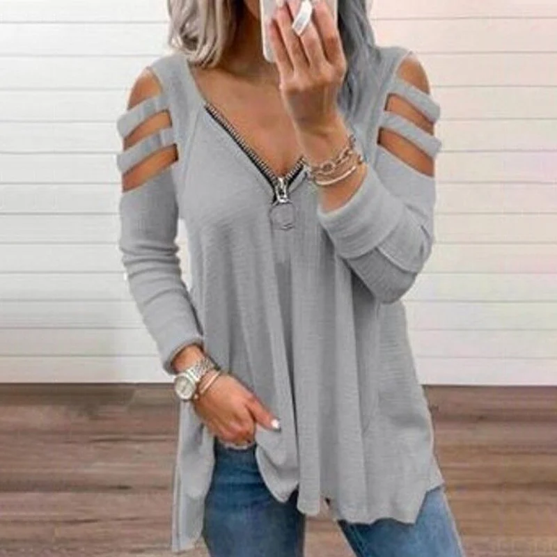 Женская ажурная блузка в полоску однотонная плиссированная с открытыми плечами