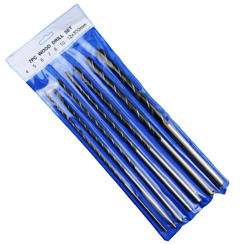 

7pcs 300mm 6/8/10/12/14/16/18/20/22mm Lengthen Three Tip Carpentry Drill New For Metal Steel Drilling Woodworking Power Tools