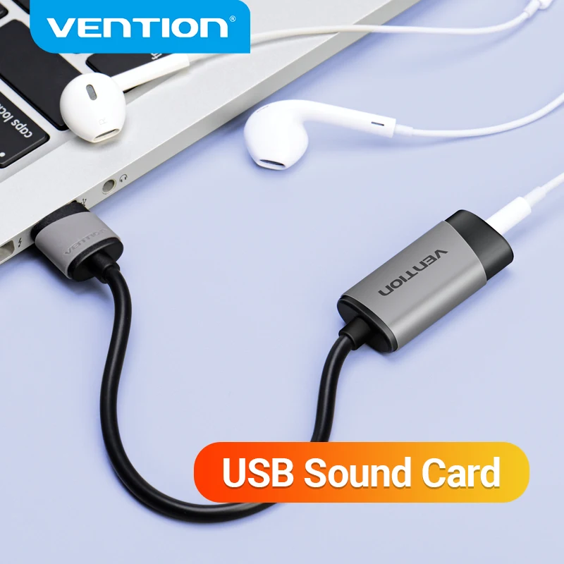 Внешняя звуковая карта Vention USB на AUX-разъем 3,5 мм, адаптер для наушников, аудио, микрофон, звуковая карта 7,1, свободный диск для компьютера, ноут... внешняя звуковая карта звуковая карта usb 2 0 usb аудио адаптер