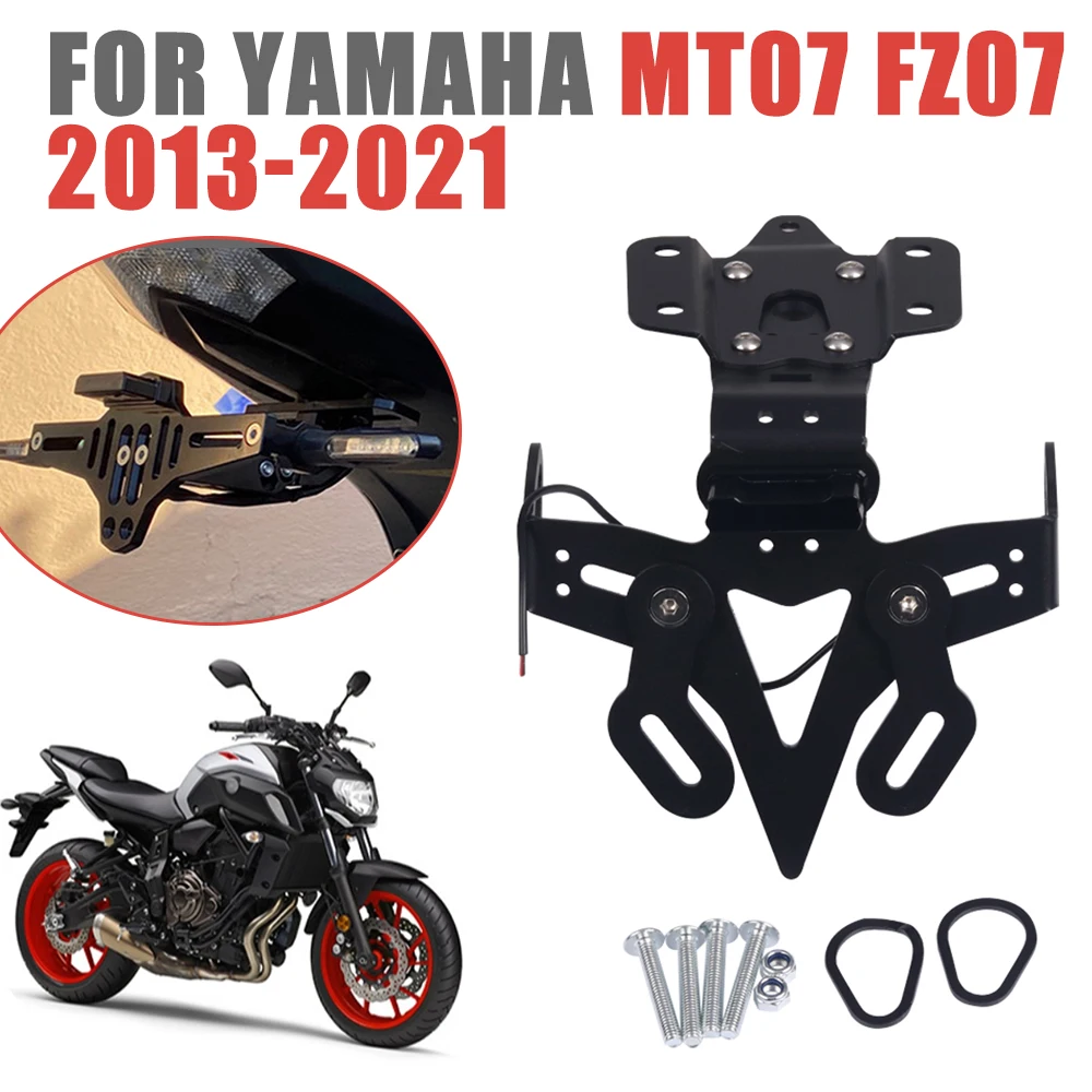 

For Yamaha MT07 MT 07 FZ FZ07 2013 - 2021 2019 2020 Motorcycle License Plate Bracket Holder Fender Eliminator Tail Tidy Frame