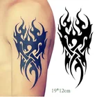 Водостойкая временная татуировка наклейка огненное пламя тотемный Дракон ястреб хна татуировки наклейки флэш-тату поддельные татуировки для женщин мужчин 7