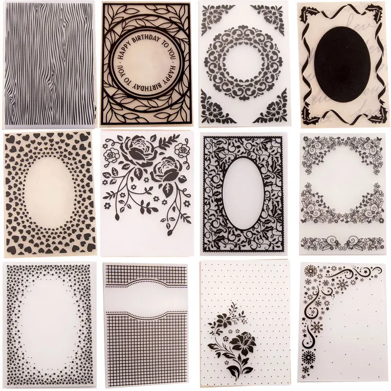 24 дизайна пластиковые шаблоны для тиснения скрапбукинга карточки фотоальбома