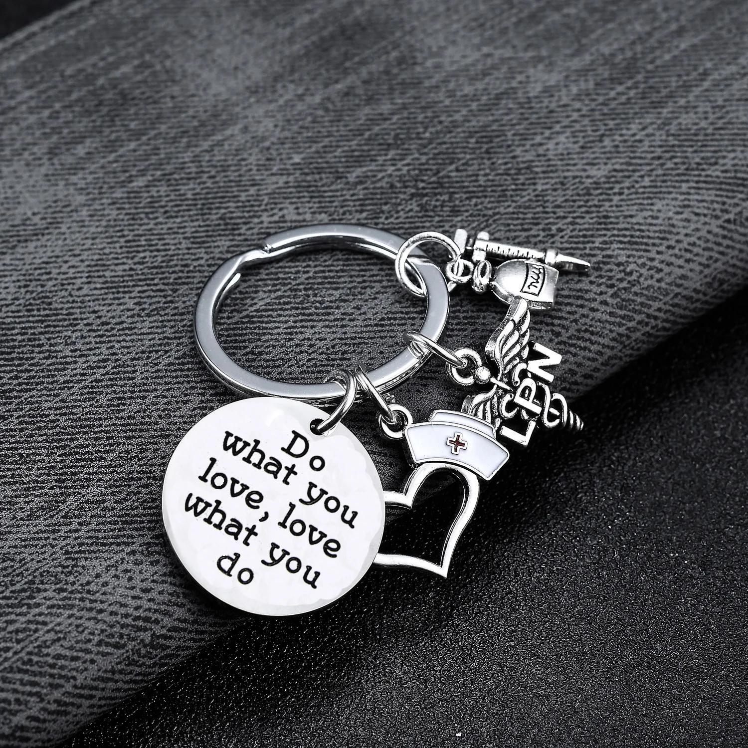 36 шт. LPN брелоки в виде шприца кадуцеуцея медсестры шапочки сердца Брелоки Сделай