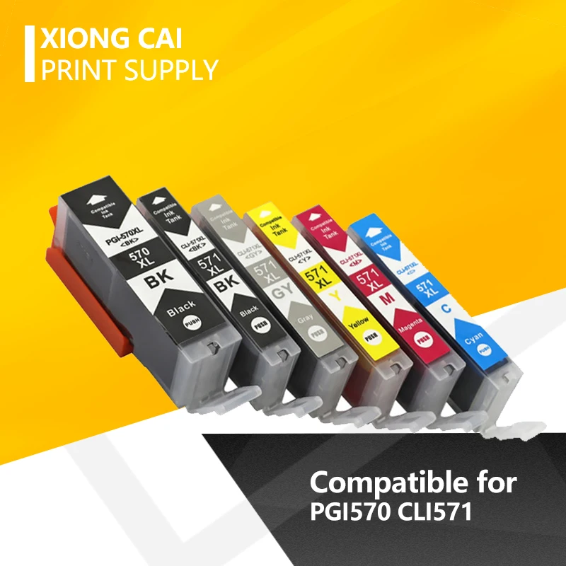 Совместимый чернильный картридж PGI570 PGI 570 CLI 571 для Canon PIXMA MG5750 MG5751 MG5753 MG6850 MG6851 MG6852