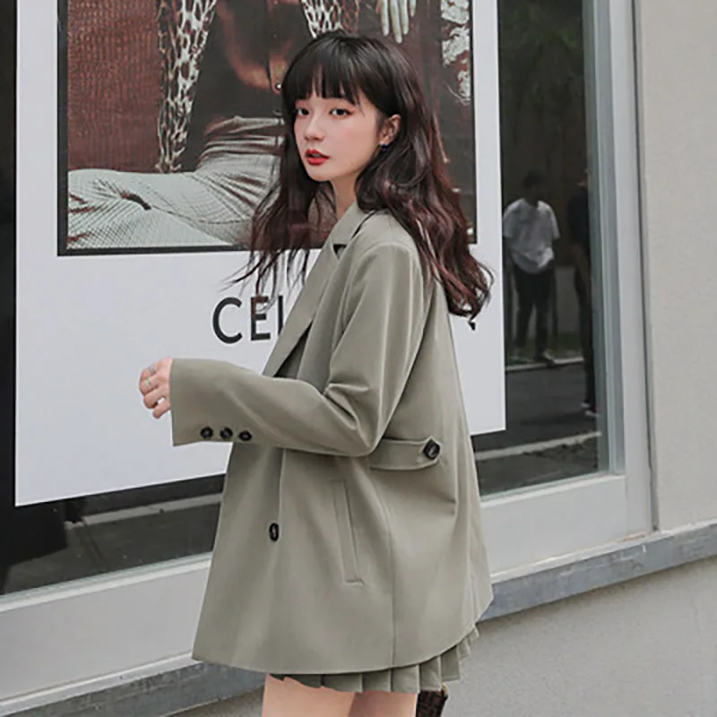 

Women's Spring 2021 New Korean Style Loose Casual Fashion Pleated Skirt Two-Piece Fried Street Small Suit