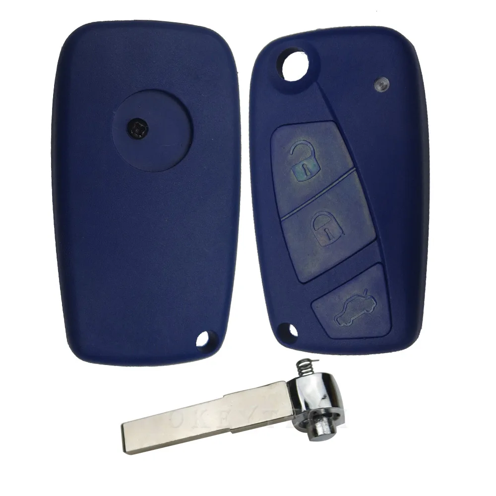 OkeyTech чехол для автомобильного ключа с 3 кнопками Fiat 500 Punto Stilo Ducato Panda Doblo Bravo