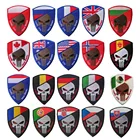 Нашивки в стиле милитари с черепом для России, Италии, Великобритании, Франции, Польши, Испании, Германии, нашивки с флагом спецназа, тактические боевые нашивки для одежды