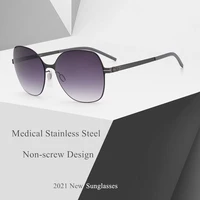 non screw sunglasses men 2022 brand design polarized medical stainless steel sun glasses frame super light eyewear whada