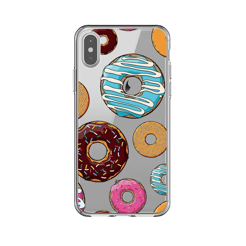 Чехол для телефона чехол iphone 11Pro Max мягкий силиконовый с изображением пончика