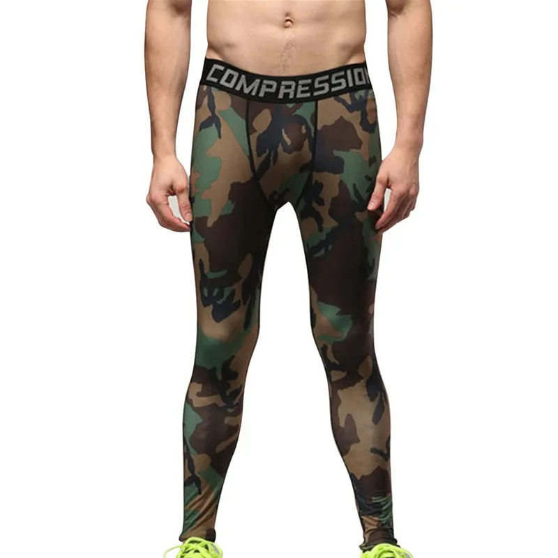 Camouflage 07 Vertvie, колготки для бега, мужские, для бега, Спортивные Леггинсы, для тренажерного зала, для фитнеса, компрессионные штаны, для упражнений, быстросохнущие брюки размера плюс, спортивная одежда - Цвет: Camouflage 07
