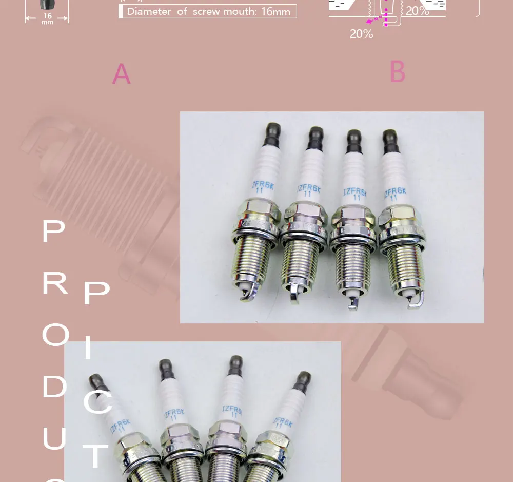 4 шт./лот иридиевая Свеча зажигания 9807B 5617W IZFR6K11 6994 для Honda 9807B5617W 6994|plug spark|plug hondaplug lot