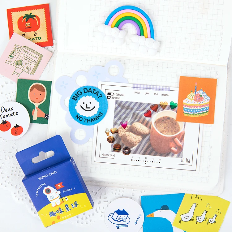 Креативная забавная бумага в виде планеты маленький дневник Мини Милая коробка