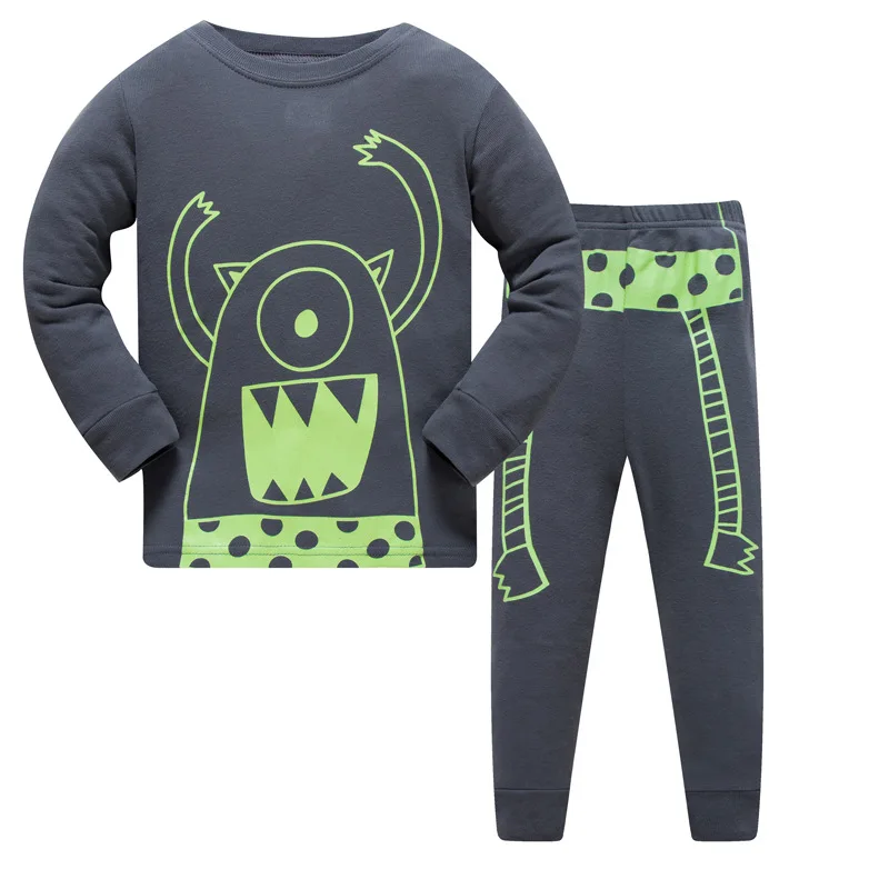 8R-TA 6 компл./лот детская одежда для маленьких мальчиков пижамы девочек комплекты