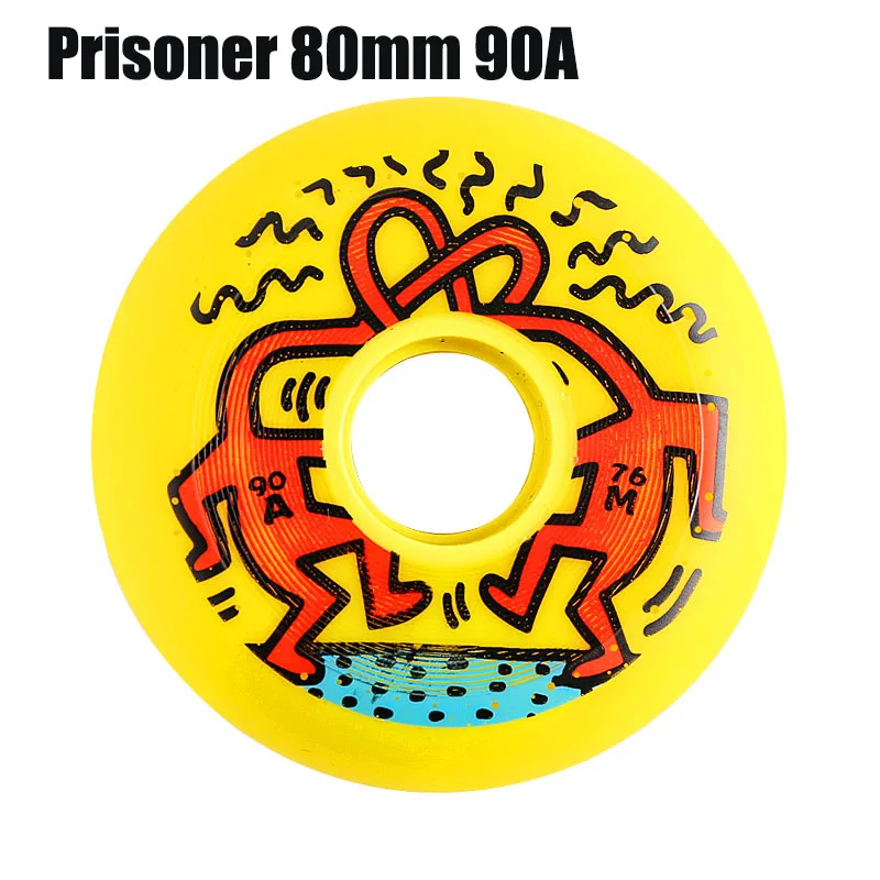 Prisoner 80mm 90A 4 шт. качественные PU раздвижные колеса для роликовых коньков использовать для роликовых коньков скутер скейтборд колеса 85A 83A 90A 72 76 80 мм дропшиппинг - Цвет: Prisoner 80mm 90A