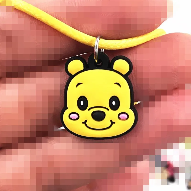 1 шт Микки Дональд Винни Мультфильм Шарм из ПВХ кулон ожерелье чокер Веревка Цепь