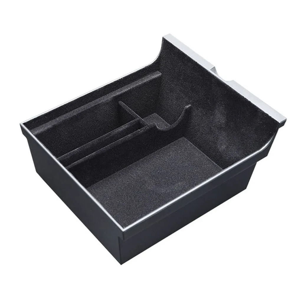 

Centre Console Storage Box Holder Car Auto Armrest Organizer Tray 400ml for Tesla Model 3 Y 2021 Car Accessories 400ml Black ABS