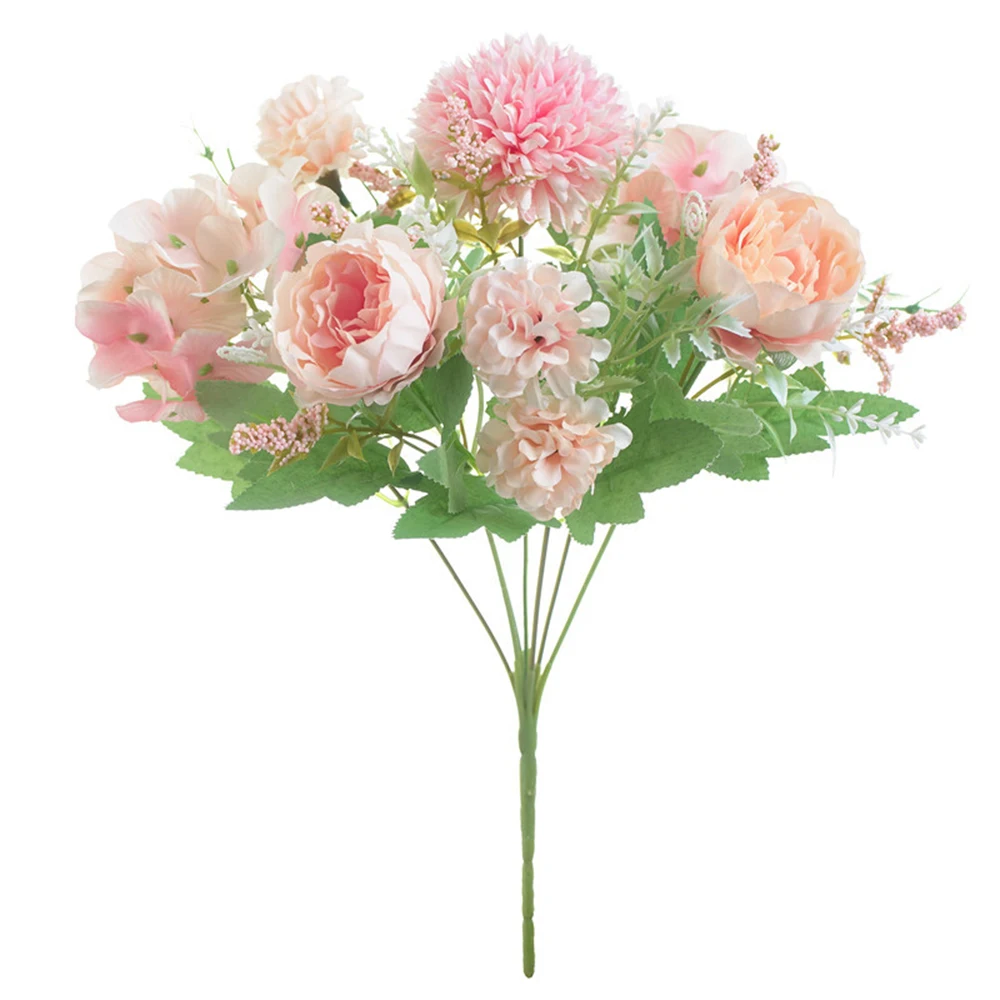

2 Bouquet 7 Heads Peony Artificial Flowers Silk Flower Wedding Supplies Decoration Exquisite Fake Flowers Party Home Decor
