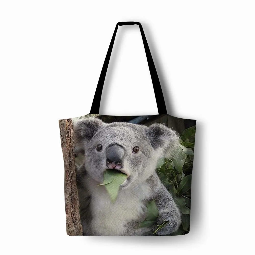 

Женская сумка-тоут для покупок из льна и полиэстера