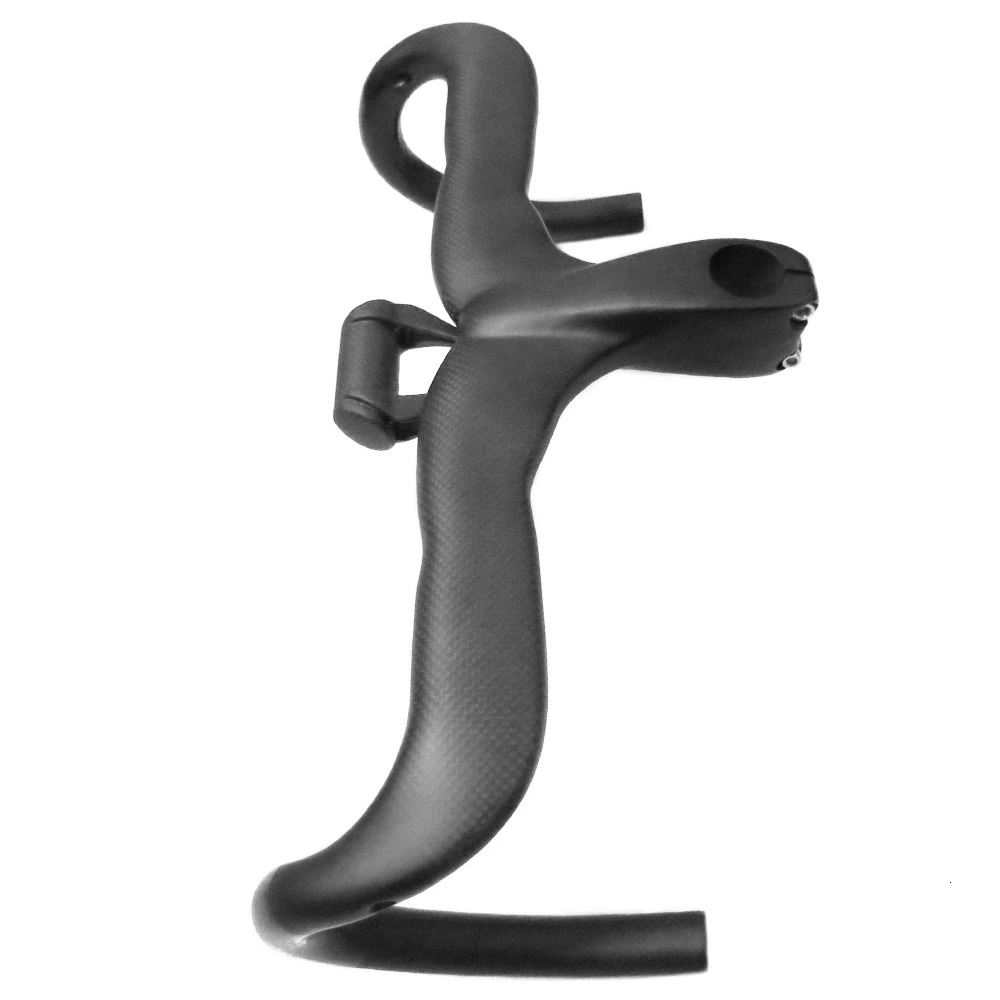 Матовый углеродный дорожный руль изогнутый Сверхлегкий из углеродного волокна