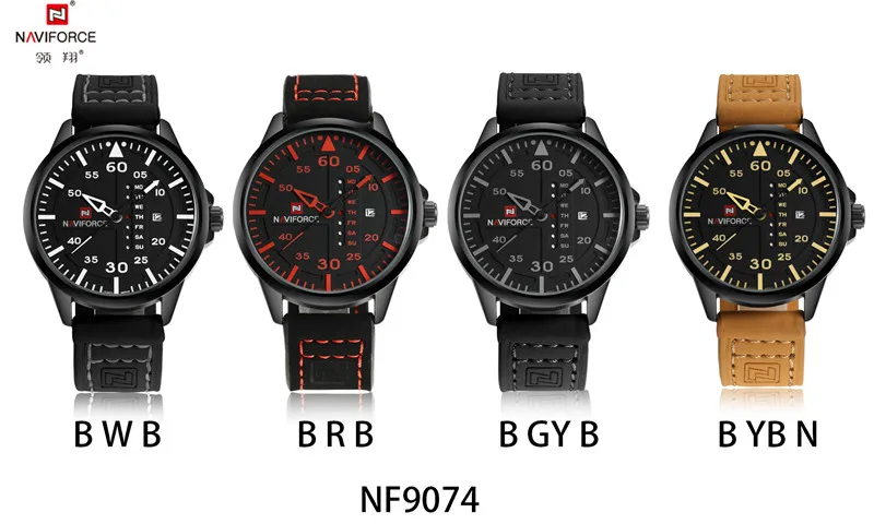 NAVIFORCE мужские часы Дата Неделя спортивные лучший бренд Роскошные военные