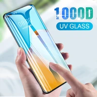 all glue toughened glass for huawei p50 p20 p30 p40 pro mate 20 30 pro 1000d screen protector uv bending liquid tempered glass