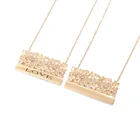 1 шт. подвески для влюбленных Плюмерия индивидуальное имя ожерелья цепочки ювелирные изделия Гавайский чокер ожерелье для женщин мужчин Свадебная вечеринка