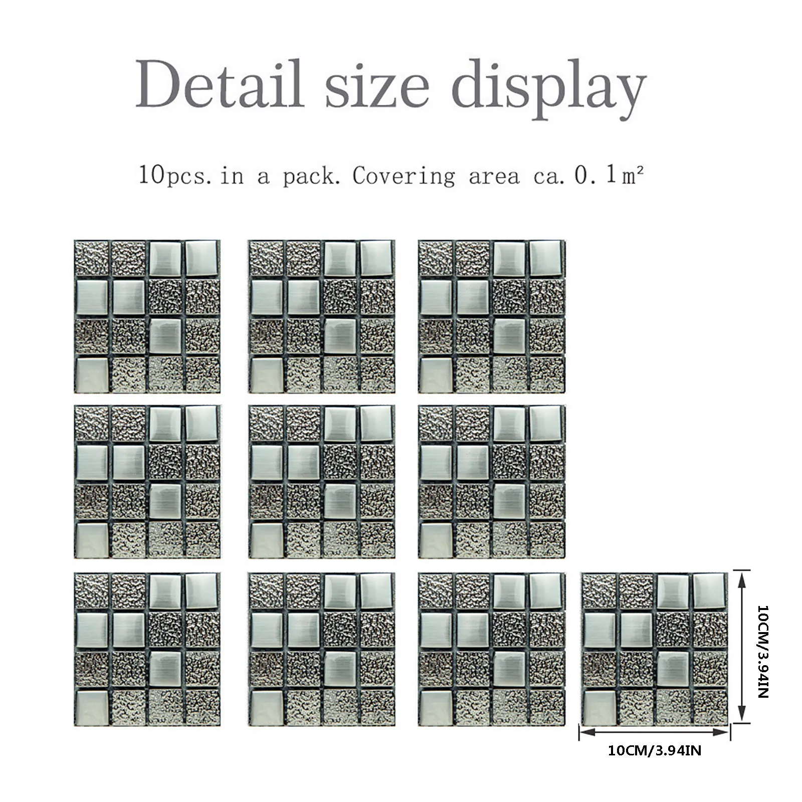 3D Crystal Tile Stickers Diy Waterproof Self-Adhesive Wall Kitchen Bath Decor Tiles 10X10Cm | Дом и сад