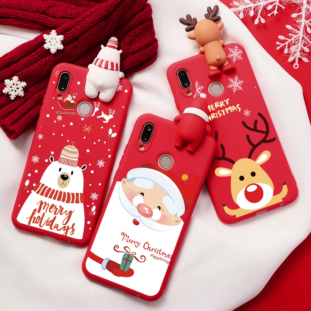 

For Huawei P20 P30 P40 Lite Honor X8 9X 8X 10I 50 Mate 10 20 Lite P Smart 2019 2021 Nova 5T 6SE Y7 Y9 Prime 2019 Christmas Cases