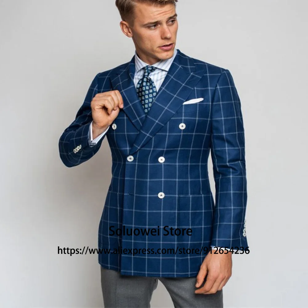 Модные мужские костюмы двубортный свадебный смокинг для жениха с заостренным