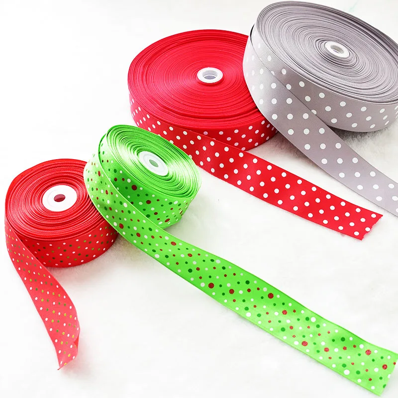 2 ярда/рулон 4 цвета лучшее качество ленты в горошек с принтом экологически чистые