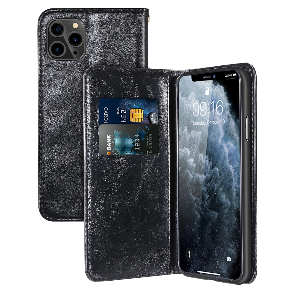 Чехол KISS сплошной цвет держатель для карт кожаный чехол iPhone 11 Pro Max 7 XR XS MAX 8 6 S