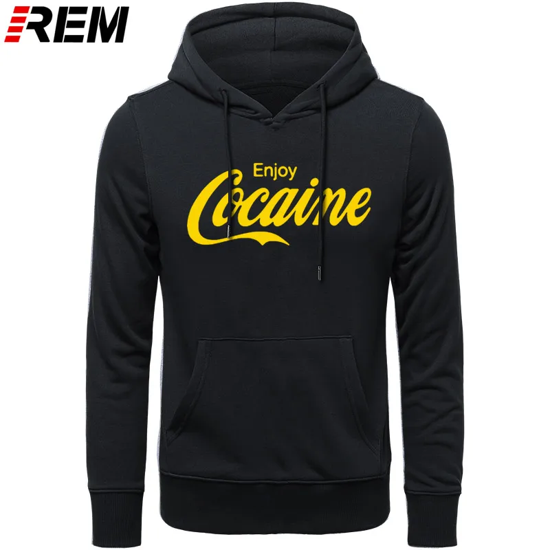 

REM Enjoy Cocaine Fashion Funny Birthday Cotton long Sleeves Causal O-neck Tops Hip Hop Oversized Hoodies, Sweatshirts