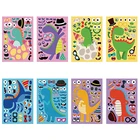 8 шт. DIY головоломки мимикой наклейки в виде динозавра с животными детский сад распознавания навыки обучающие игрушки