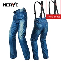 nerve men motorcycle jeans detachable thermal liner motorcycle pants ce protection armor riding wear motorcycle gear clothing