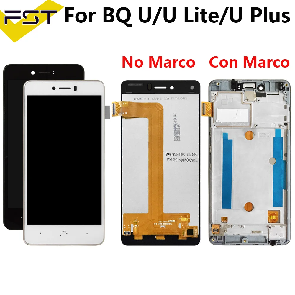 

For BQ Aquaris U lcd Aquaris U Lite Display Aquaris U Plus LCD With Frame Display Touch panel Screen Digitizer Assembly Parts