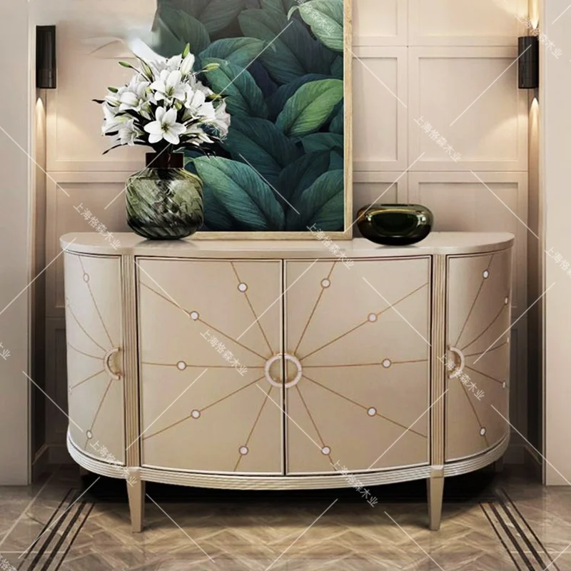 

zq American Light Luxury Wind Entrance Cabinet Shoe Cabinet Key Side Cabinet Foyer Locker